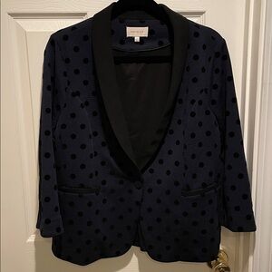Skies Are Blue polka dot one button blazer NWOT